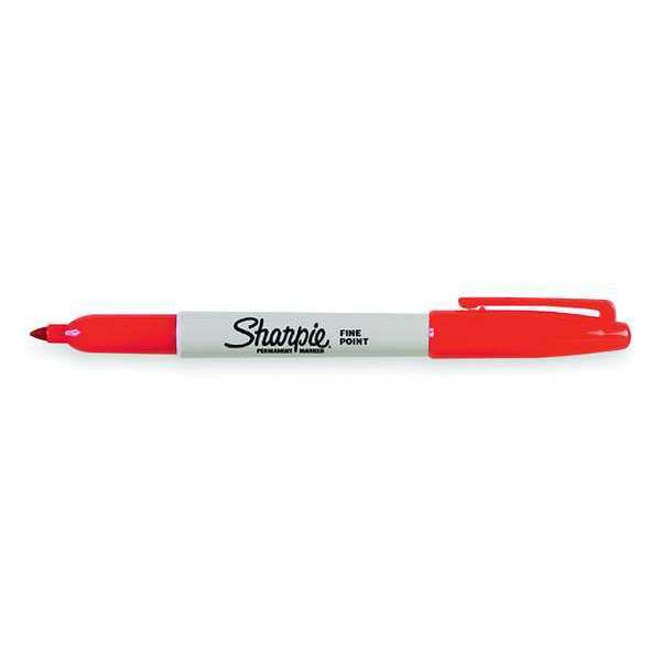 Permanent Marker, Fine Tip Red PK12