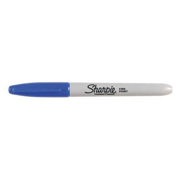 Permanent Marker, Fine Tip Blue PK12