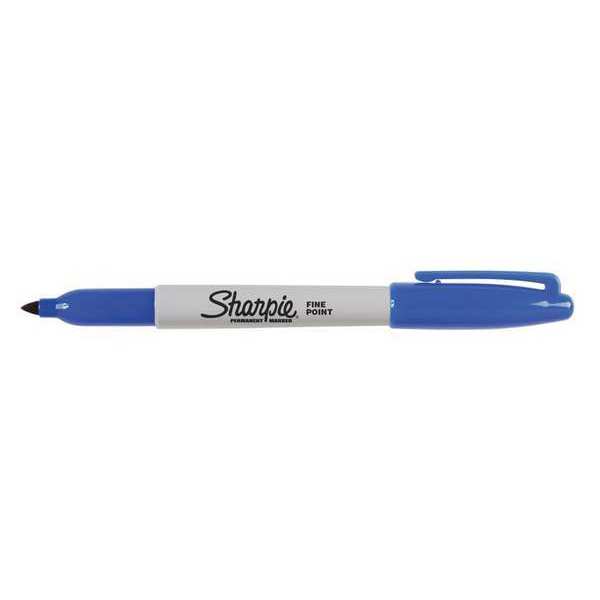 Permanent Marker, Fine Tip Blue PK12