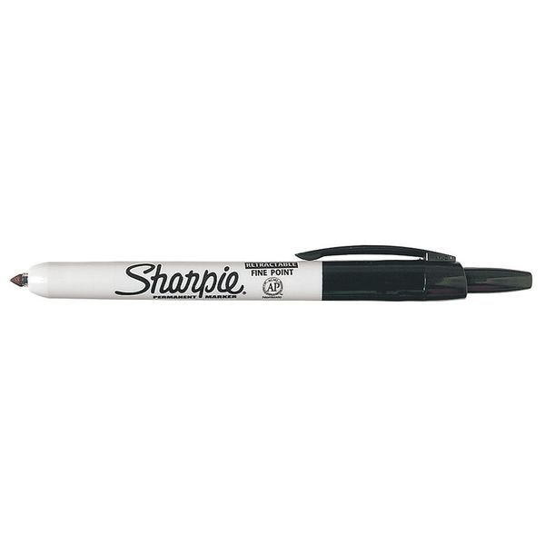 Permanent Marker, Fine Tip Black PK12