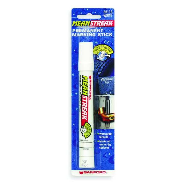 Permanent Paint Marker Stick, Bullet Tip, White
