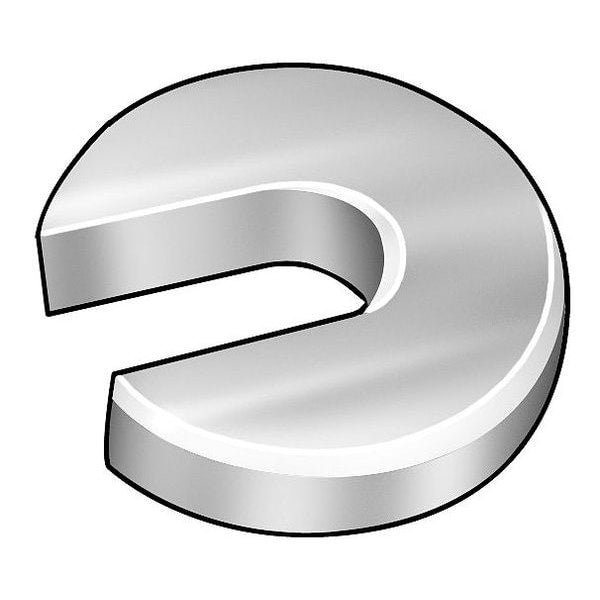 Slotted Washer, Fits Bolt Size #10 18-8 Stainless Steel, Plain Finish