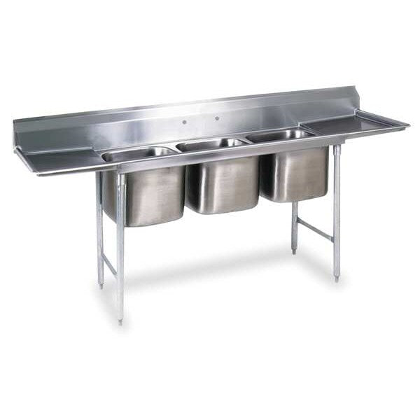 27 1/2 in W x 90 in L x 44 1/2 in H, Floor, Scullery Sink