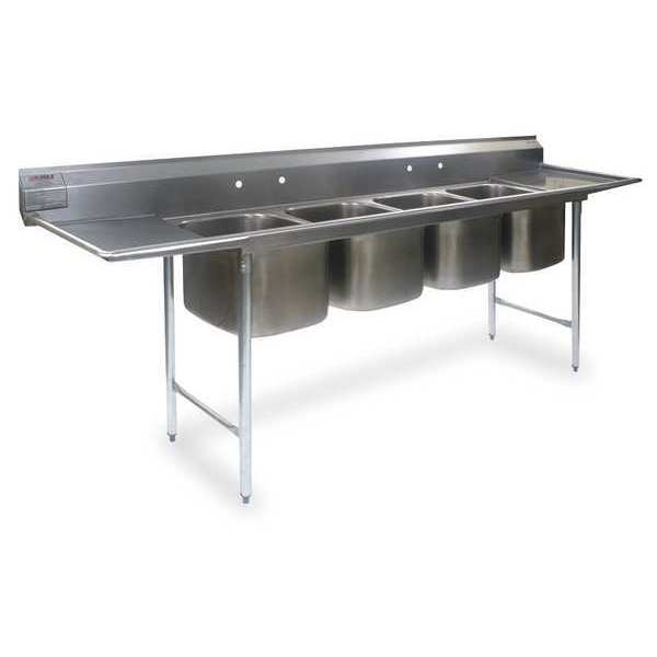 27 1/2 in W x 107 3/4 in L x 44 1/2 in H, Floor, Scullery Sink
