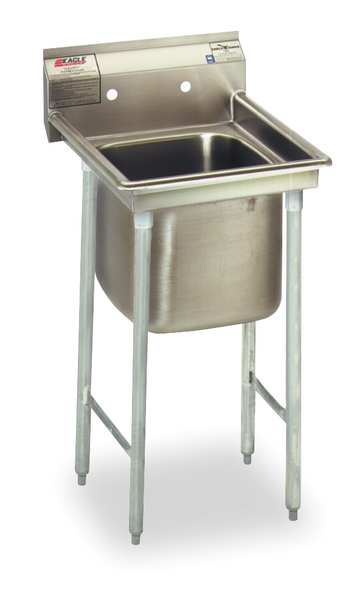 27 1/2 in W x 23 1/4 in L x 44 1/2 in H, Floor, Scullery Sink