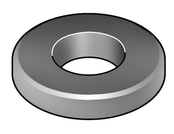 Beveled Washer, Fits Bolt Size 7/16 in 18-8 Stainless Steel, Plain Finish, 5 PK