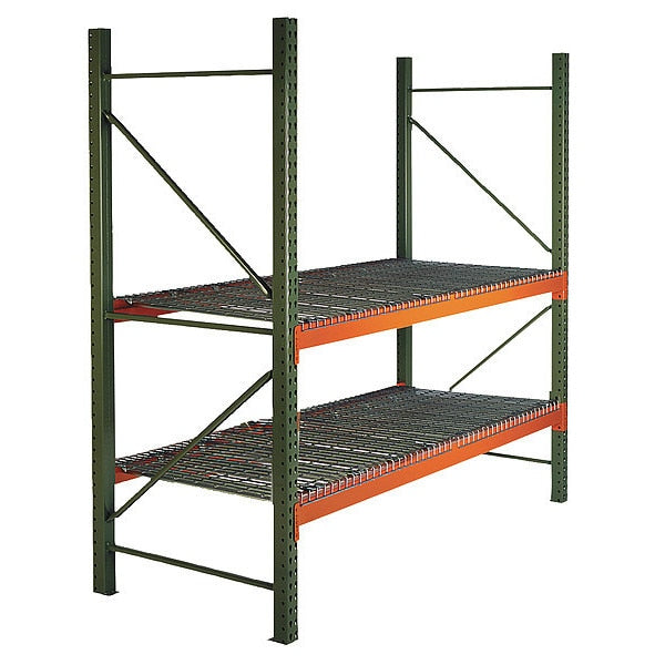 Pallet Rack Starter Unit, Teardrop, Roll Formed Style, 10 ft H, 102 in W, 36 in D