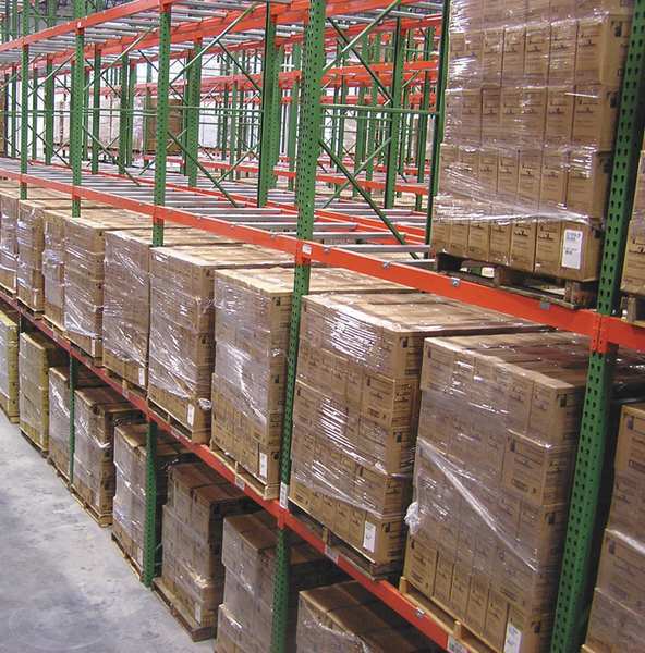 Pallet Rack Starter Unit, Teardrop, Roll Formed Style, 144 in H, 102 in W, 42 in D