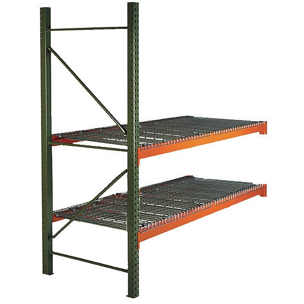 Pallet Rack Add-On Unit, Teardrop, Roll Formed Style, 10 ft H, 111 in W, 36 in D
