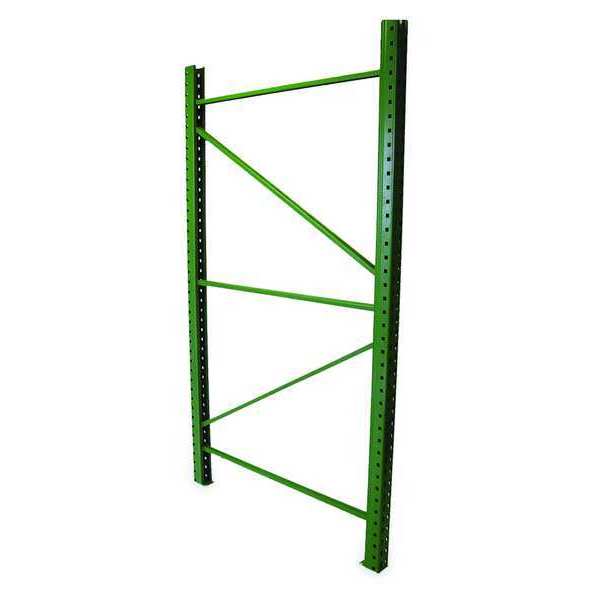 Upright Frame, Teardrop, Roll Formed Style, 192 in H, 3 in W, 42 in D, Green