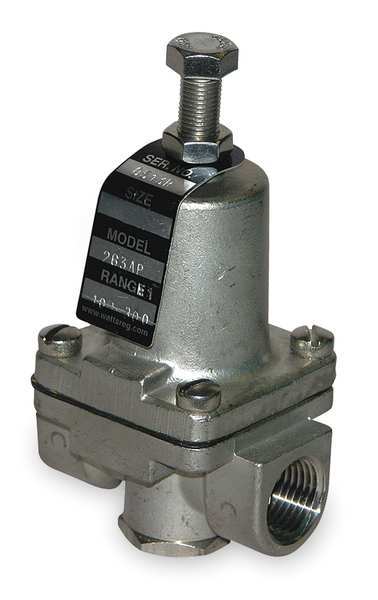 Pressure Regulator, 1/2 In, 3 to 50 psi