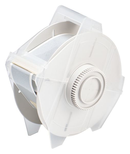 Label Tape Cartridge, Metallic Silver, Labels/Roll: Continuous