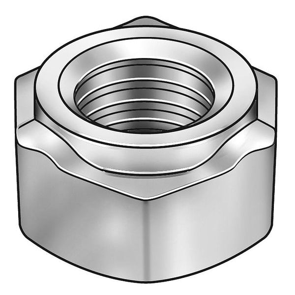 Hex Weld Nut, 3/8