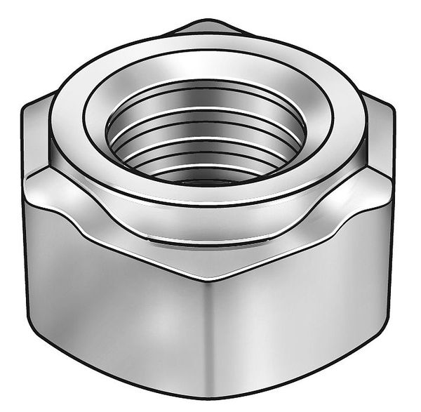 Hex Weld Nut, 1/4