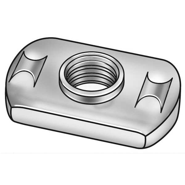 Tab Weld Nut, M6-1.00, Steel, 13 mm Wd, 20 45/64 mm Lg, 1.297 mm Ht, 50 PK