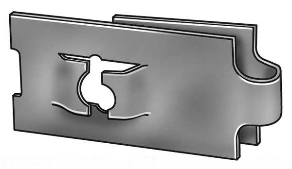 Spring Nut, #10-24, J Shape, Steel, Not Graded, Phosphate Finish, 50 PK