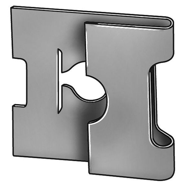 Spring Nut, #8, J Shape, Steel, Not Graded, Phosphate Finish, 50 PK