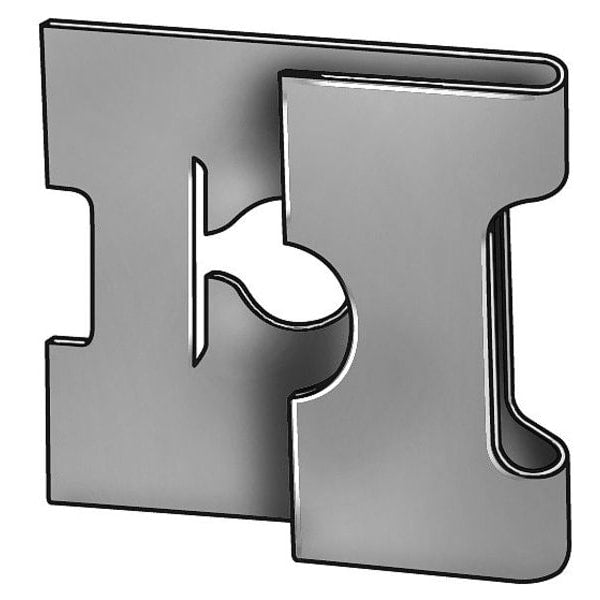 Spring Nut, #6, J Shape, Steel, Not Graded, Phosphate Finish, 50 PK