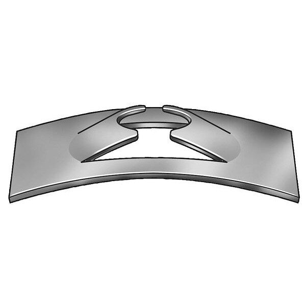 Spring Nut, #10-32, Flat Shape, Steel, Black Phosphate Finish, 100 PK