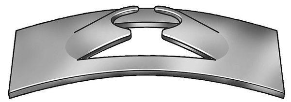 Spring Nut, #10-24, Flat Shape, Steel, Black Phosphate Finish, 100 PK