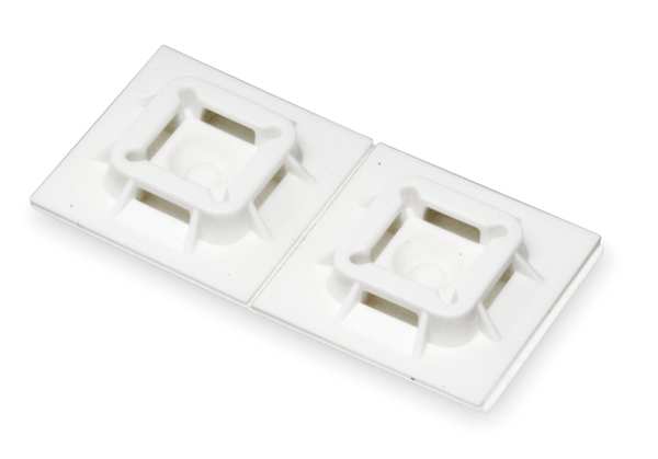 Cable Tie Mounting Pad, 4-Way, Natrl, PK100