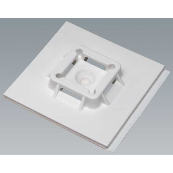 Cable Tie Mounting Pad, 4-Way, Naturl, PK50