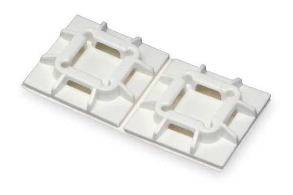 Cable Tie Mounting Pad, 4-Way, Natrl, PK100