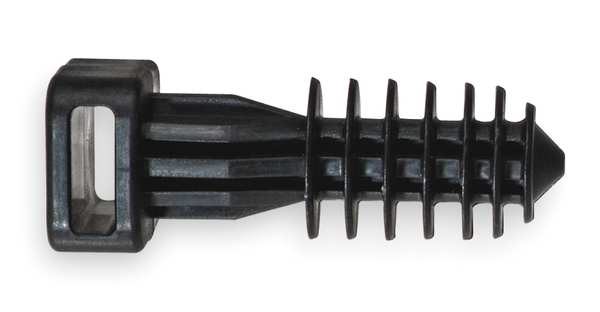Cable Tie Mounting Pad, Masonry, Blk, PK100
