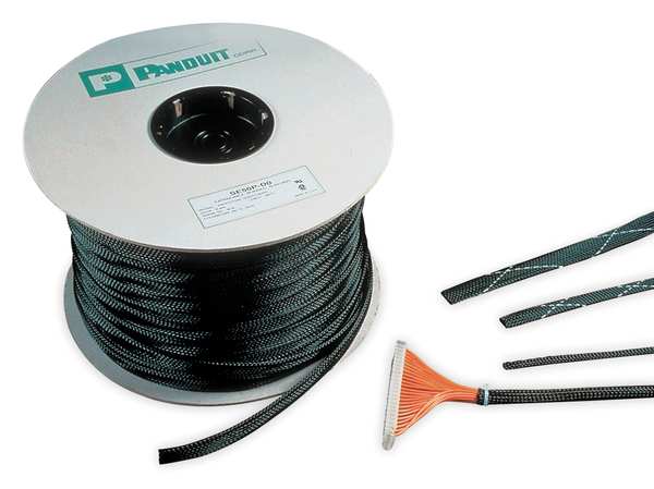 Braided Sleeving, 0.500 In., 100 ft., Black