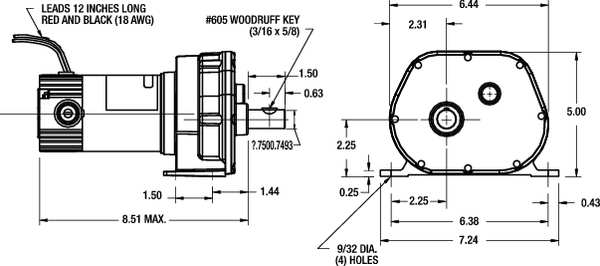 DC Gearmotor, 21 rpm, 90V, TENV
