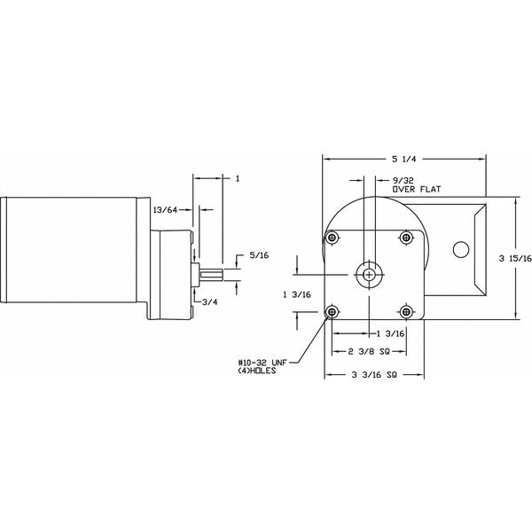 AC Gearmotor, 20.0 in-lb Max. Torque, 96 RPM Nameplate RPM, 115/230V AC Voltage, 1 Phase