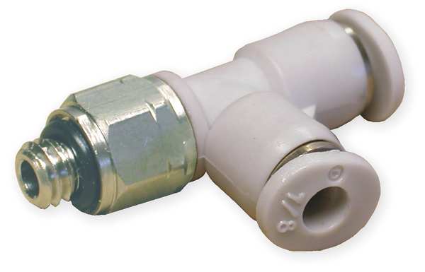 Polybutylene Swivel Side Tee, 1/4 in Tube Size