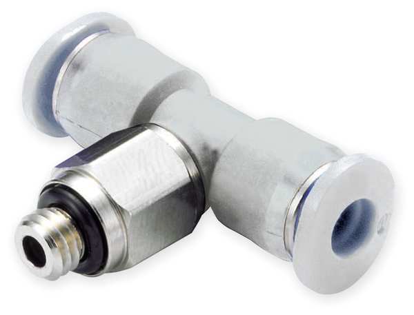Polybutylene Swivel Tee, 1/4 in Tube Size