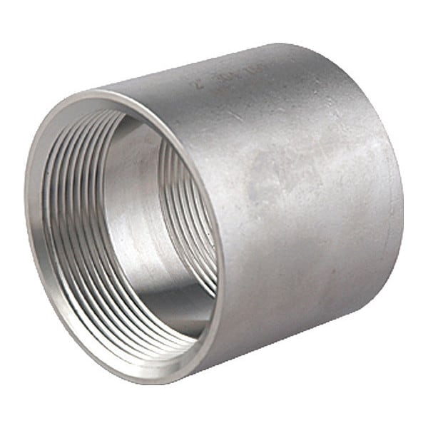 304 Stainless Steel Coupling, 1/2 in x 1/2 in Fitting Pipe Size, Female NPT x Female NPT, Class 150