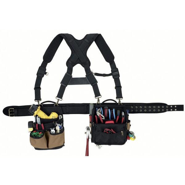 Black Polyester Tool Belt, 28 Pockets