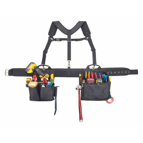 Black Polyester Tool Belt, 28 Pockets