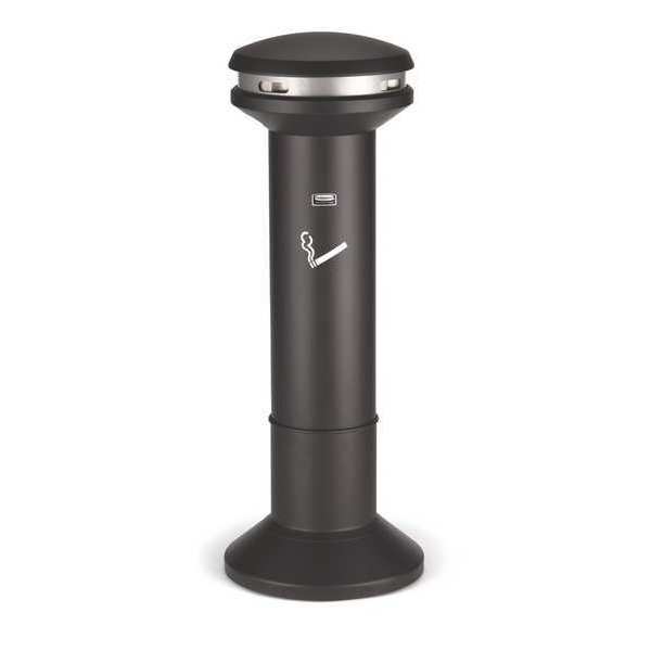 Infinity Cigarette Receptacle, 6-11/16 gal., Black