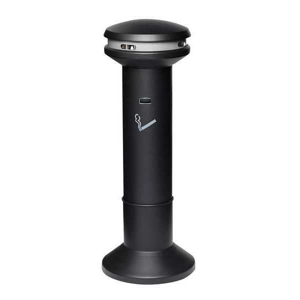 Infinity Cigarette Receptacle, 6-11/16 gal., Black