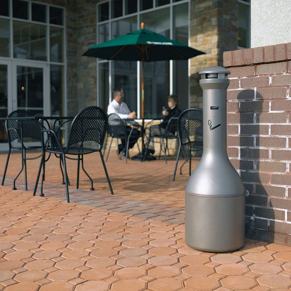Infinity Cigarette Receptacle, 4-3/32 gal., Pewter