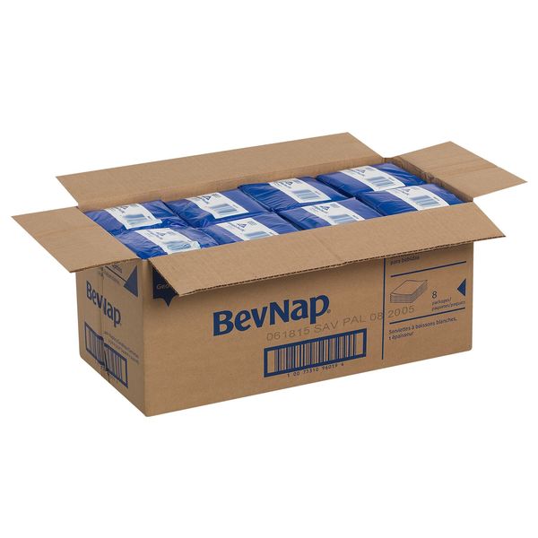 Beverage Napkin, BevNap, White, PK4000