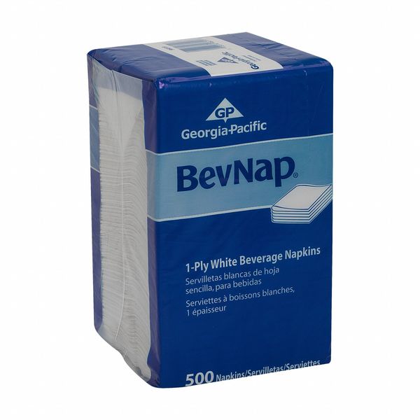 Beverage Napkin, BevNap, White, PK4000
