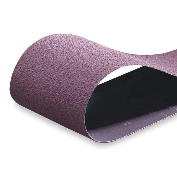 Sanding Belt, Coated, 1 in W, 42 in L, 100 Grit, Fine, Aluminum Oxide, R228 Metalite, Brown