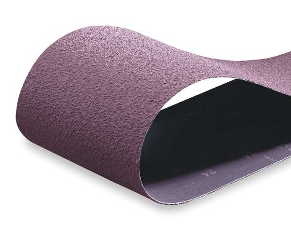 Sanding Belt, Coated, 4 in W, 24 in L, 36 Grit, Extra Coarse, Aluminum Oxide, R255 Metalite, Brown
