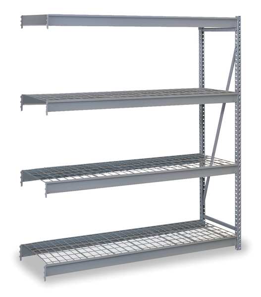 Add-On Bulk Storage Rack, 36 in D, 48 in W, 4 Shelves