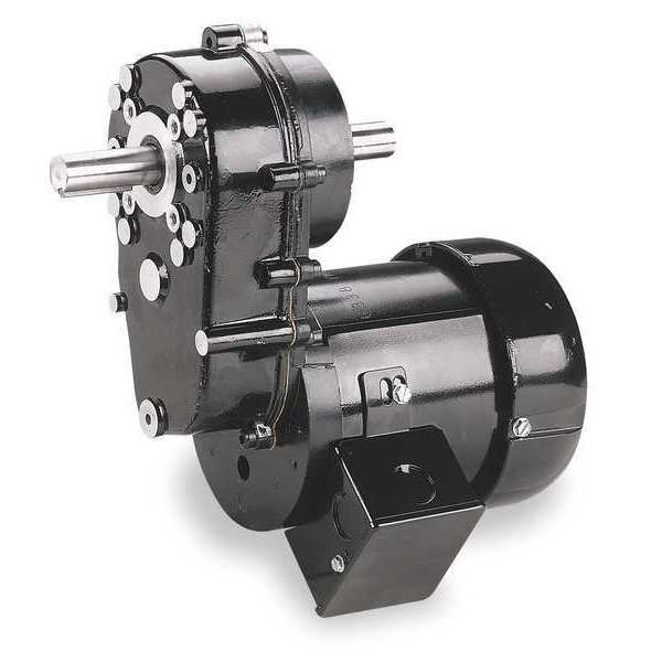 AC Gearmotor, 1,100.0 in-lb Max. Torque, 6.5 RPM Nameplate RPM, 115/230V AC Voltage, 1 Phase
