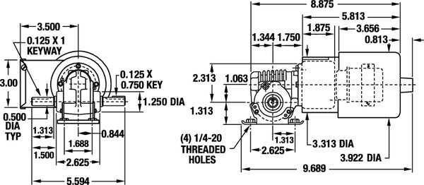 AC Gearmotor, 27 rpm, TEFC, 115/230V