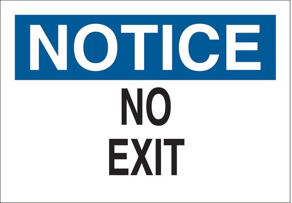 No Exit Sign, English, 14