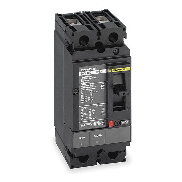 Molded Case Circuit Breaker, 250 A, 600V AC, 2 Pole, Free Standing Mounting Style, JG Series