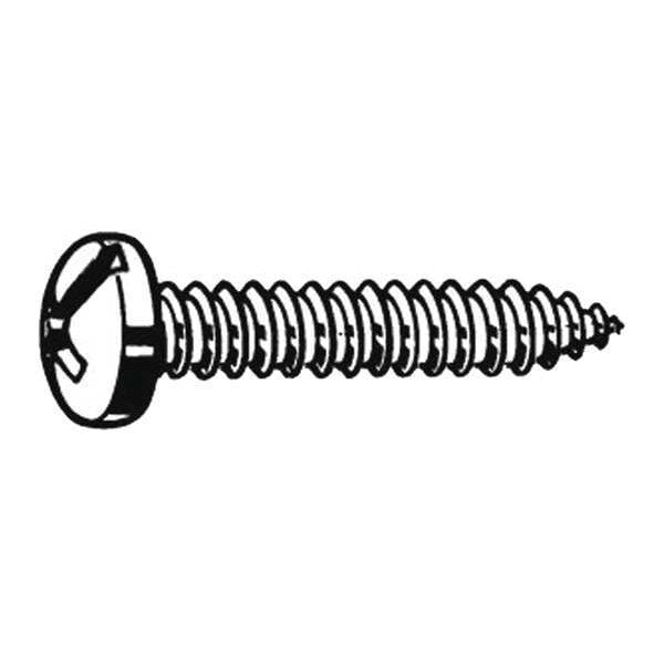 Sheet Metal Screw, #6 x 3/4 in, Zinc Plated Steel Pan Head Combination Phillips/Slotted Drive