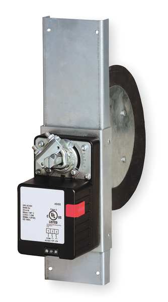 Round Motorized Damper, Retrofit, Dia 8 In